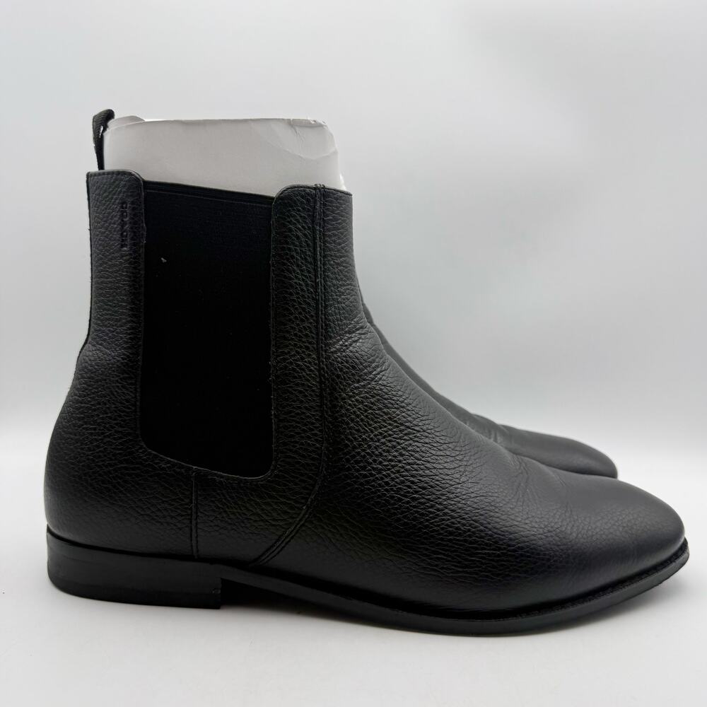 Coach Mens Graham Chelsea Boots Size 11 M Black Leather EUC